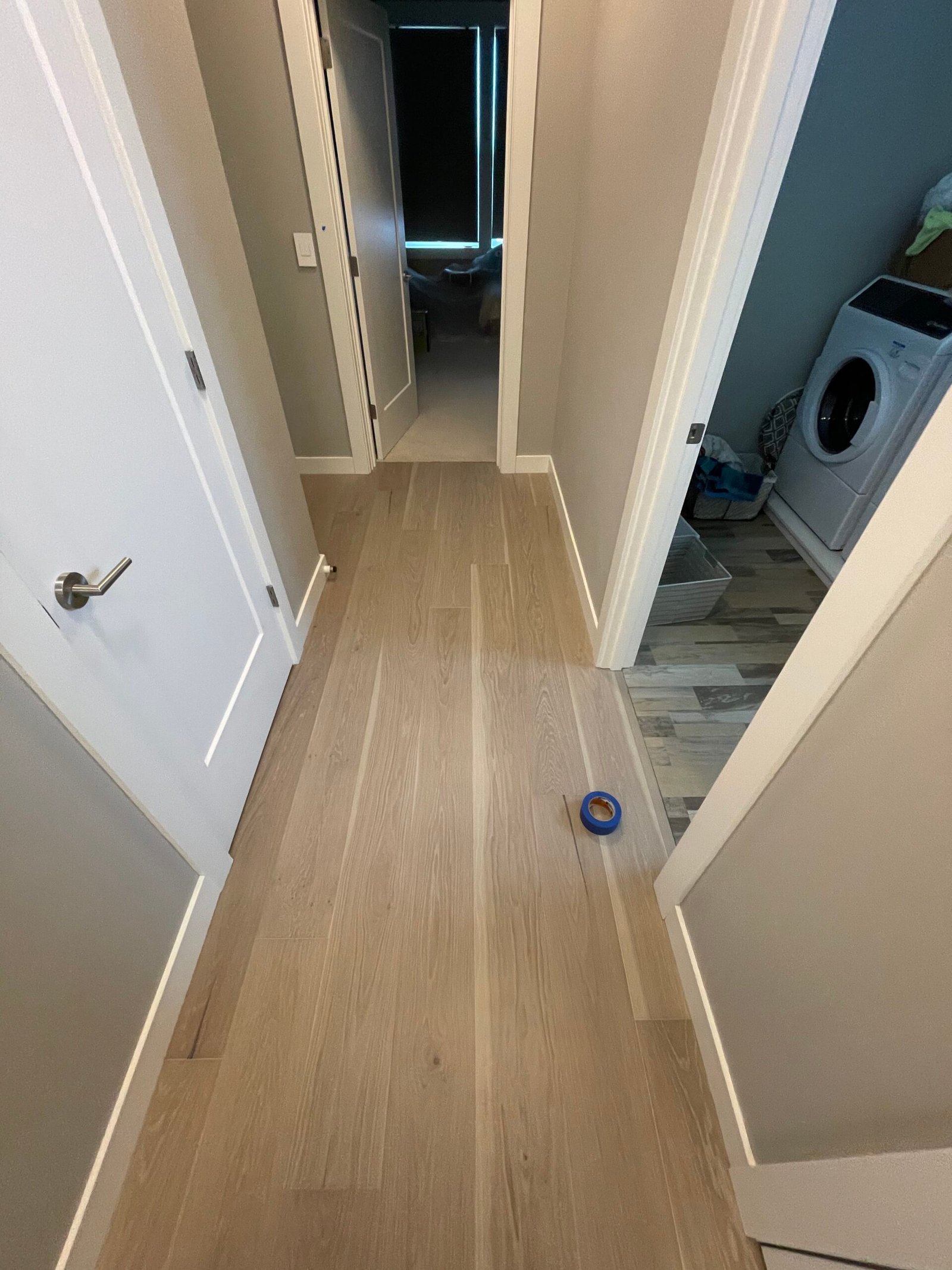 Hardwood installation finished view