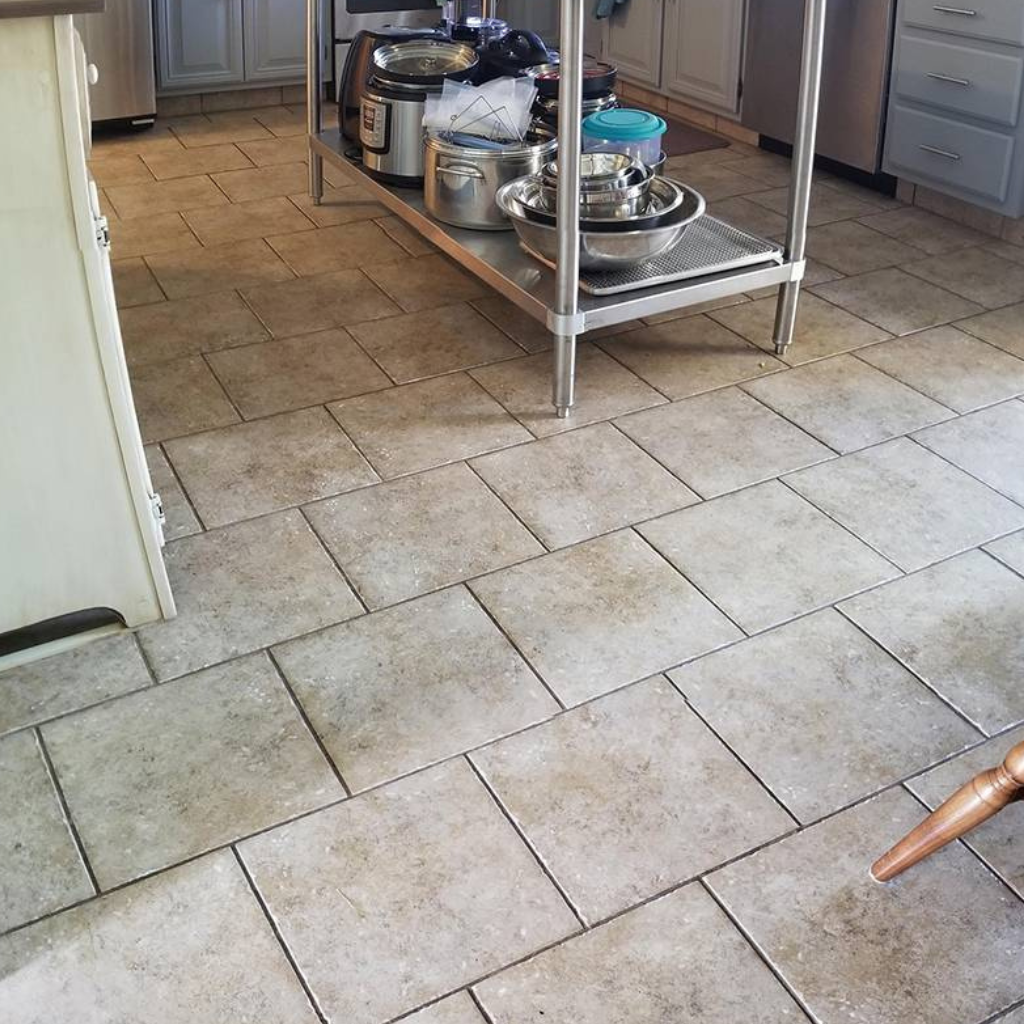Kitchen flooring before